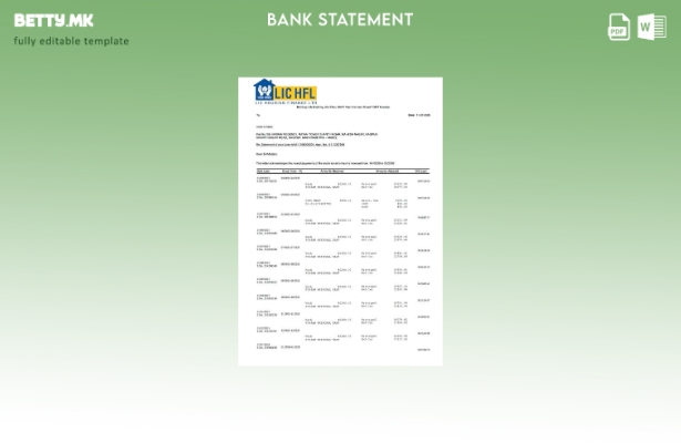 Модерен стил India LIC Housing Finance за шаблон за извод на сметката